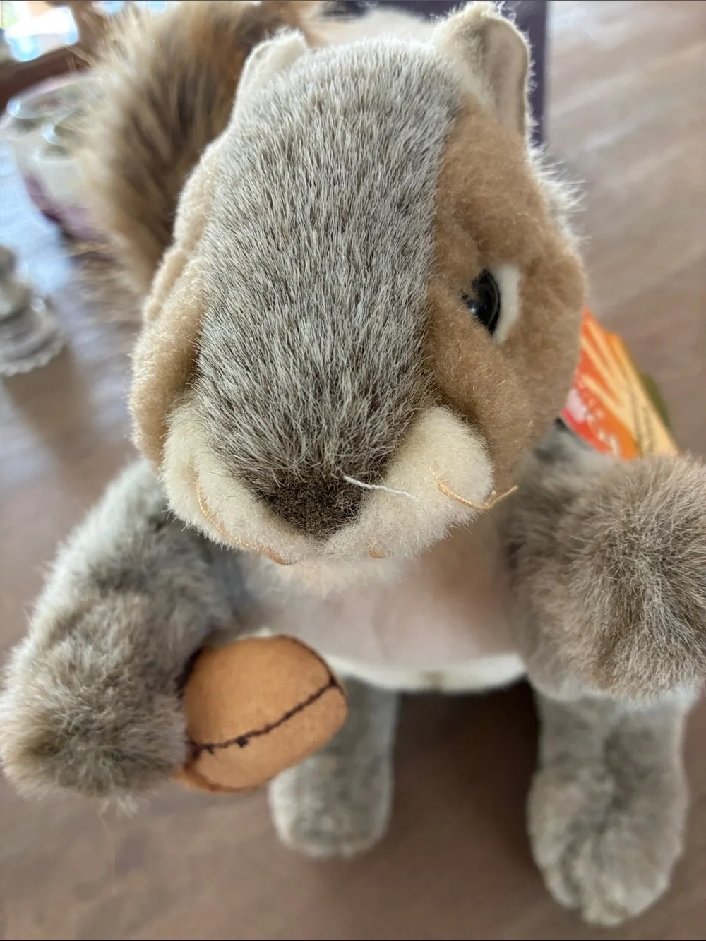 Folkmanis Gray Squirrel Puppet Plush Toy - Interactive Small Pet Toy
